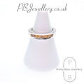 Orange sapphire sterling silver ring, size N – view 1