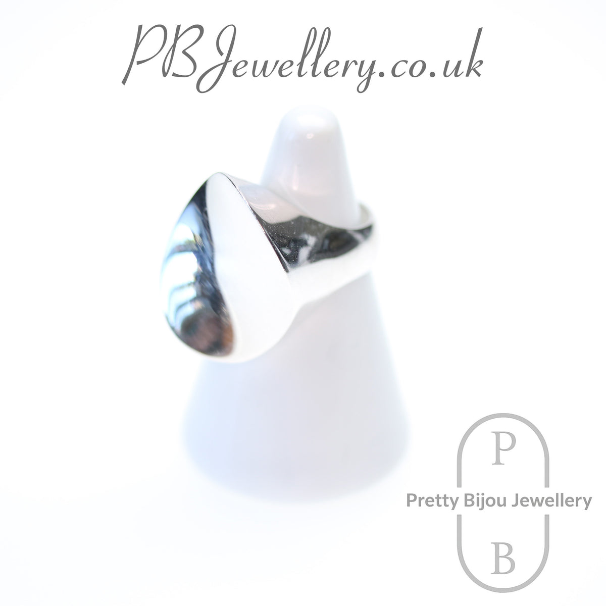 Milor Italian sterling silver statement ring – view 2